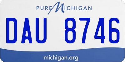 MI license plate DAU8746