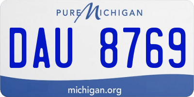 MI license plate DAU8769