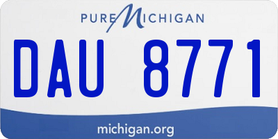 MI license plate DAU8771