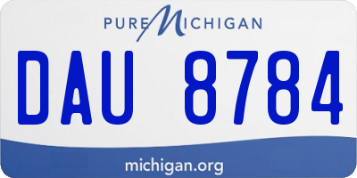 MI license plate DAU8784