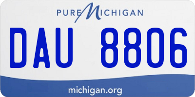 MI license plate DAU8806