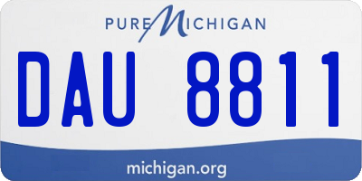 MI license plate DAU8811