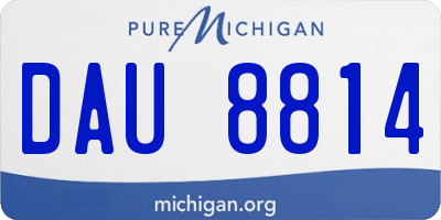 MI license plate DAU8814