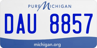 MI license plate DAU8857
