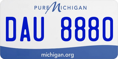 MI license plate DAU8880