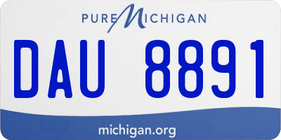 MI license plate DAU8891