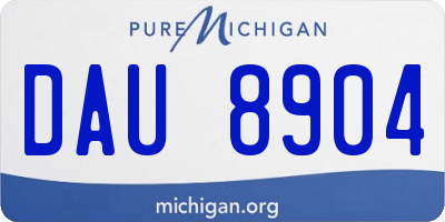 MI license plate DAU8904