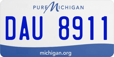 MI license plate DAU8911