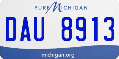 MI license plate DAU8913