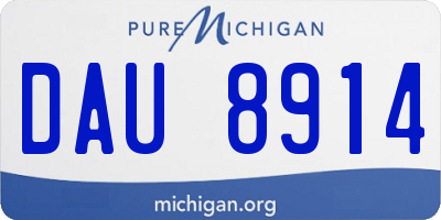 MI license plate DAU8914