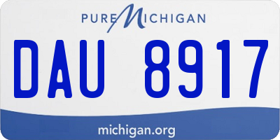 MI license plate DAU8917