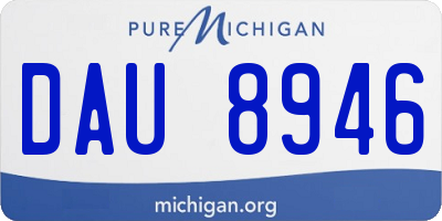 MI license plate DAU8946