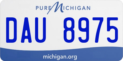 MI license plate DAU8975