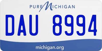 MI license plate DAU8994
