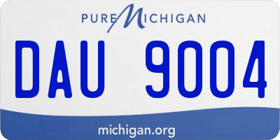 MI license plate DAU9004