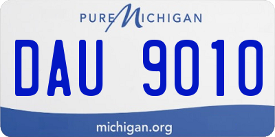 MI license plate DAU9010