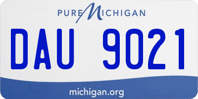 MI license plate DAU9021