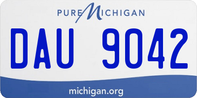MI license plate DAU9042