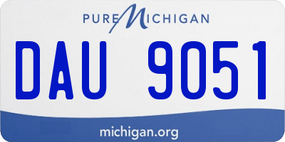 MI license plate DAU9051