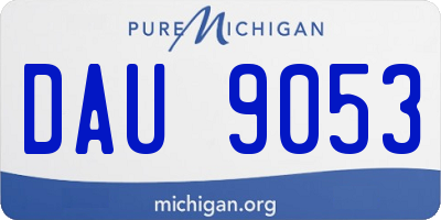 MI license plate DAU9053