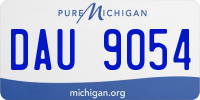 MI license plate DAU9054