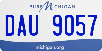 MI license plate DAU9057