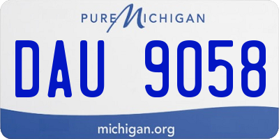 MI license plate DAU9058