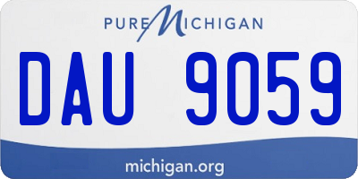 MI license plate DAU9059