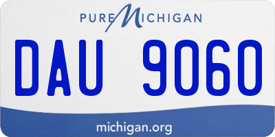 MI license plate DAU9060