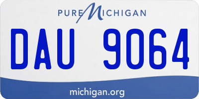 MI license plate DAU9064