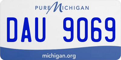 MI license plate DAU9069