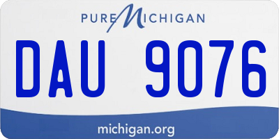 MI license plate DAU9076