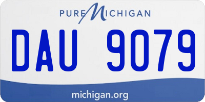MI license plate DAU9079