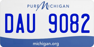 MI license plate DAU9082