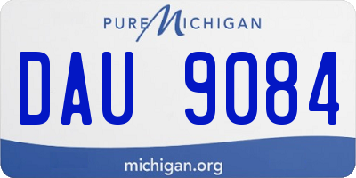 MI license plate DAU9084