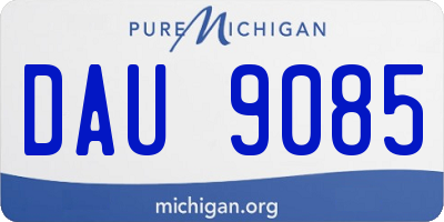 MI license plate DAU9085