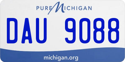 MI license plate DAU9088