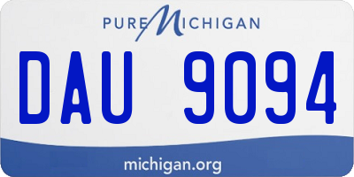 MI license plate DAU9094
