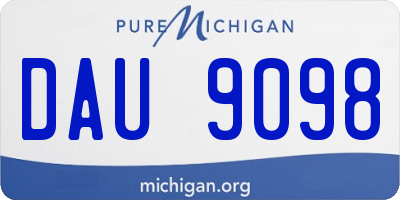 MI license plate DAU9098