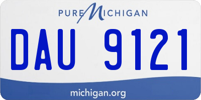 MI license plate DAU9121