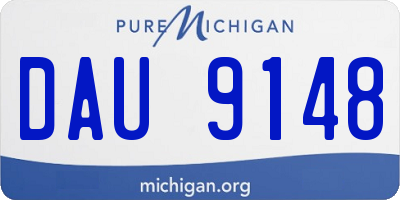 MI license plate DAU9148