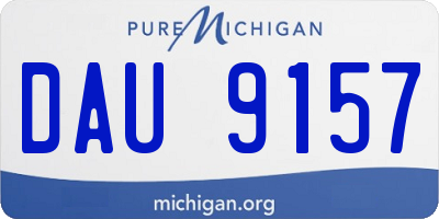 MI license plate DAU9157
