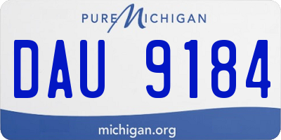 MI license plate DAU9184
