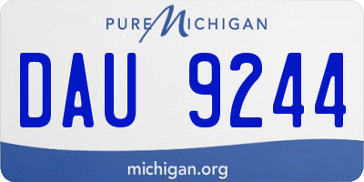 MI license plate DAU9244
