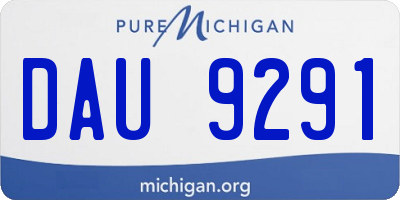 MI license plate DAU9291