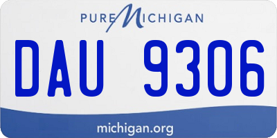 MI license plate DAU9306