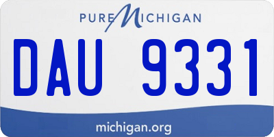 MI license plate DAU9331