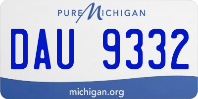 MI license plate DAU9332