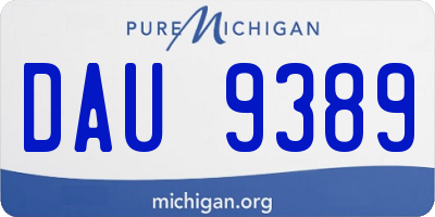 MI license plate DAU9389