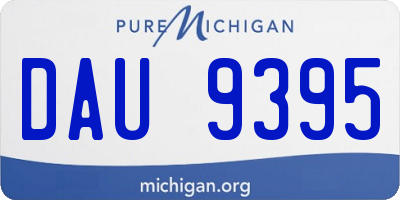 MI license plate DAU9395